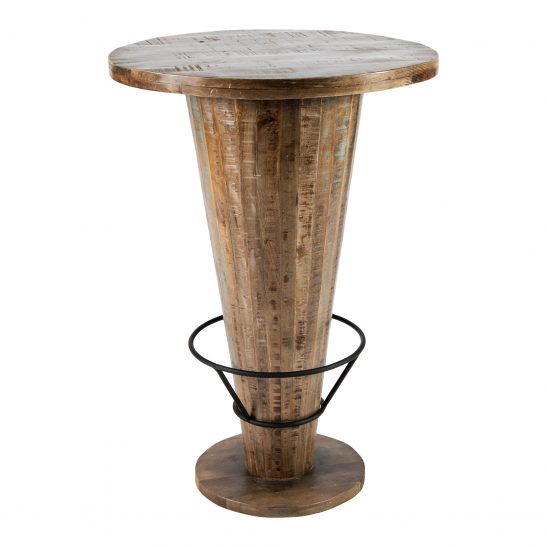 T Pub Table with Iron and Wood