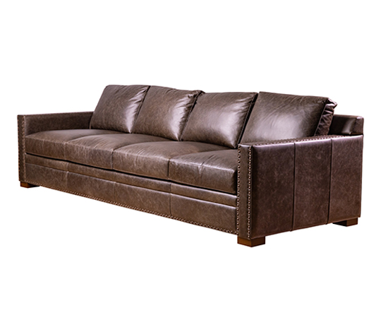 Dark Chestnut Leather Sofa