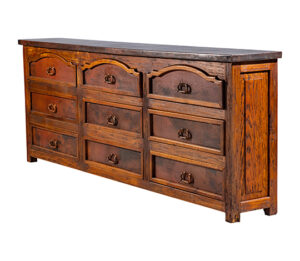 Yoked Dresser 9 Drawer Dark Copper