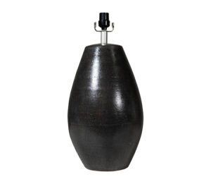 Chiseled Stone Pot Table Lamp Base Only Black Bongo