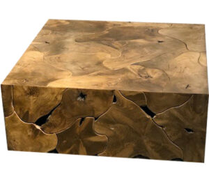 Teak Slice Coffee Table Square -