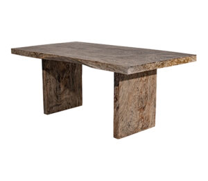 Origins Dining Table Straight Edge, Greystone Wood Legs