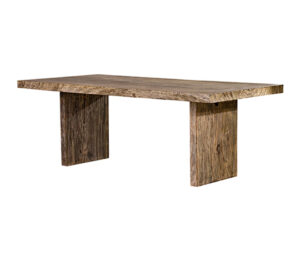 Origins Dining Table Straight Edge, Greystone Wood Legs