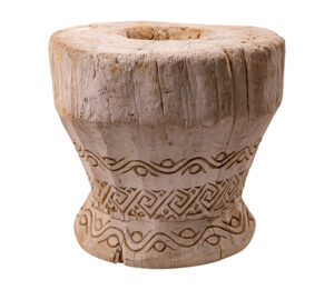 Carved Teak Vase