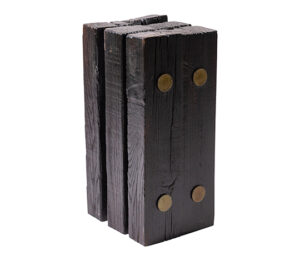 Burnt Oak Block Pedestal
