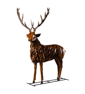 63139 Teak Root Standing Deer 64" x 24" x 62" -