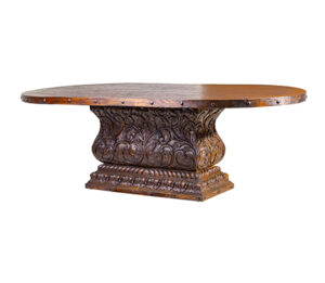 Sacred Heart Dining Table 96" Racetrack Oval Coffee Bean Finish