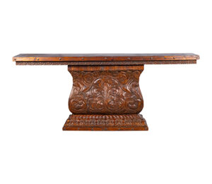 Sacred Heart Console 84" Coffee Bean Finish