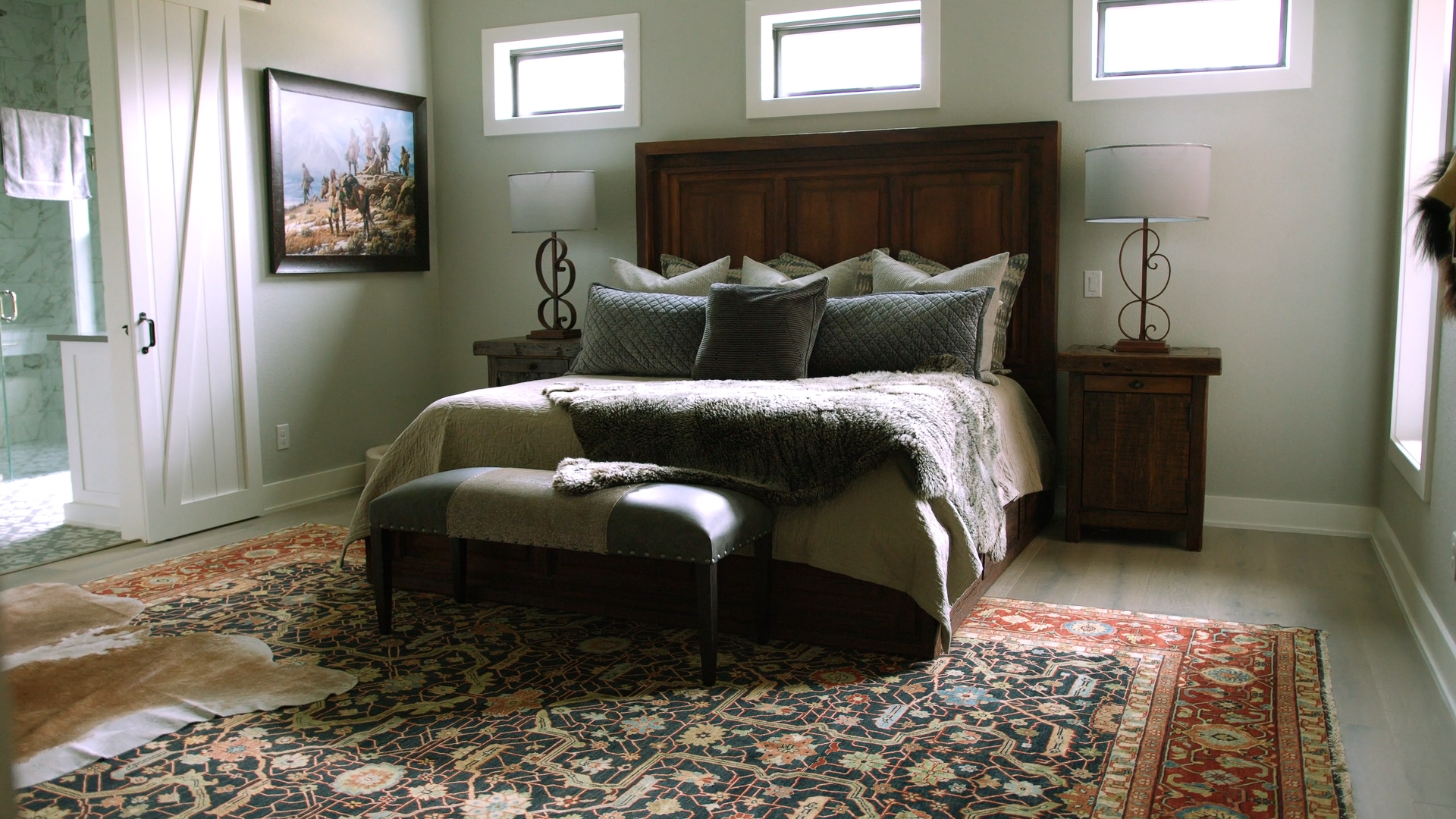 Western designed bed room