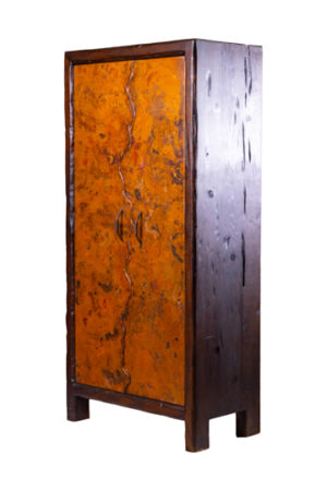 Copper Bar Hutch with Dark Wood Casing