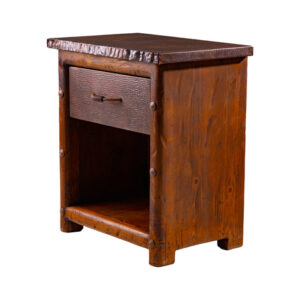 Live Edge Dark Copper Nightstand