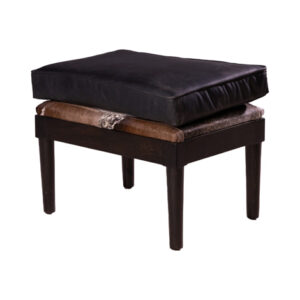 Nordico Ottoman HOH Black Wash Out Finish Oak Wood