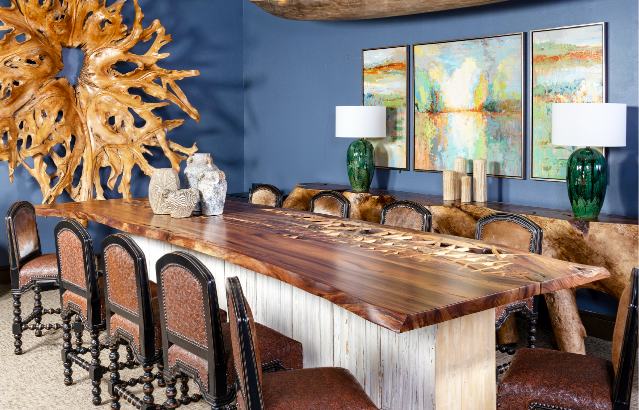 Western designed dining room