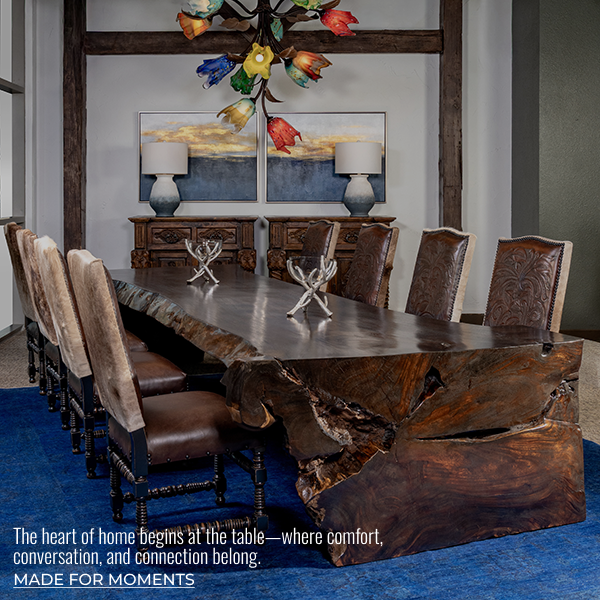 The heart of the home begins at the table, where comfort, conversation, and connection belong.