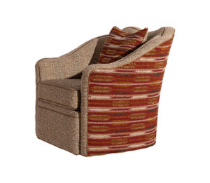 English Plaid Swivel Chair