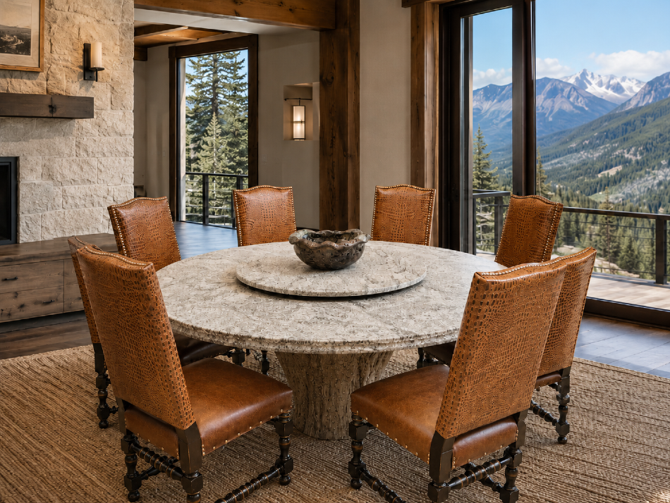 Stone Dining Table and Chairs