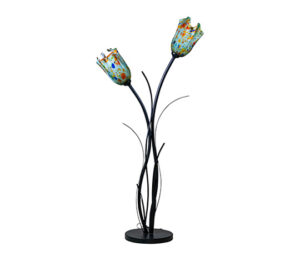 Capullo Floor Lamp 2 Shade Ramas - Medium 8" Blanco Manchas