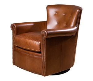 Deep Caramel Club Swivel Chair