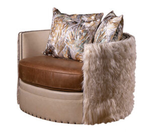 Boho Ivory Swivel Chair