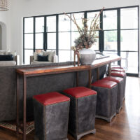 With bar-style seating overlooking the space